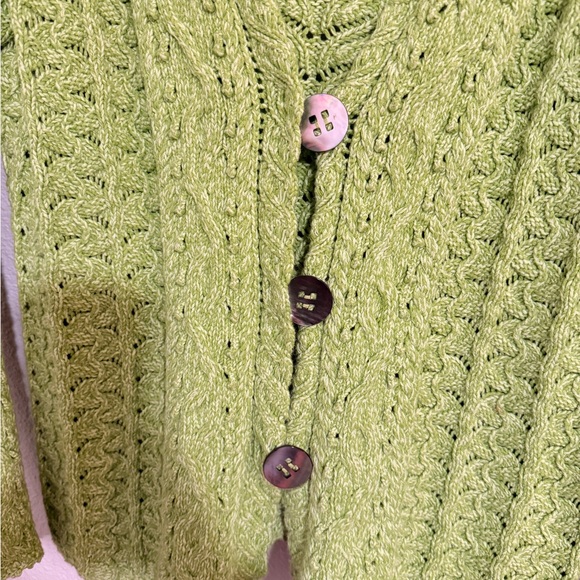 Sigrid Olsen Vibrant Green Knit Cardigan - Picture 3 of 4